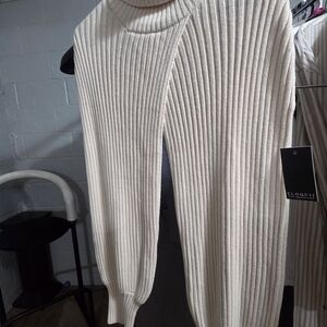 Eloquii Off-White Ribbed Women's Sweater